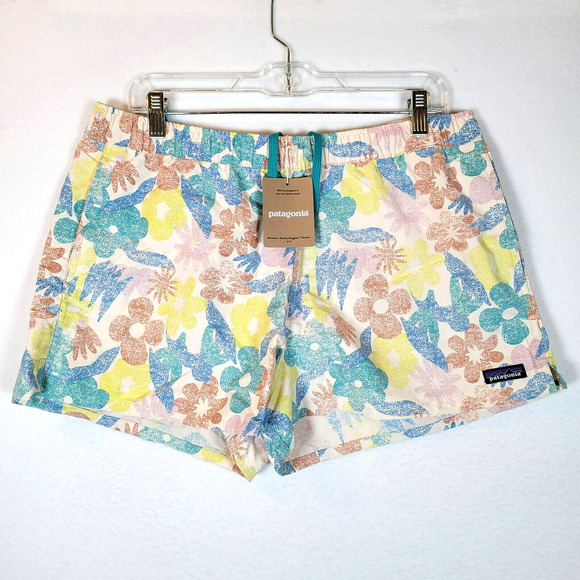 Patagonia Pants - Patagonia Womens Barely Baggies Shorts Size L Multicolor Floral Hawaiian Beachy